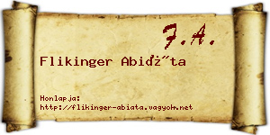 Flikinger Abiáta névjegykártya